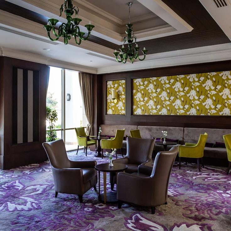 Restaurant interior with private family seating